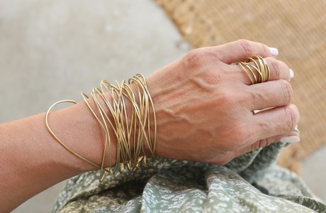 10 צמידי חישוק דקים דקים 