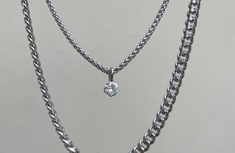 חדשה! שרשרת 2 שכבות היהלום המהפנט 