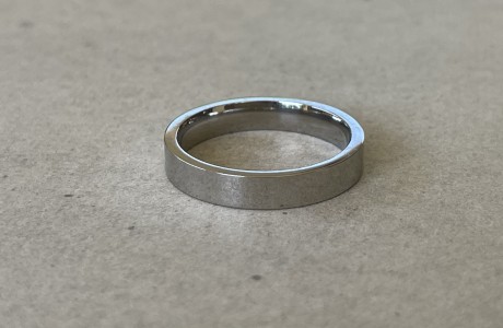 טבעת כסף שטוחה