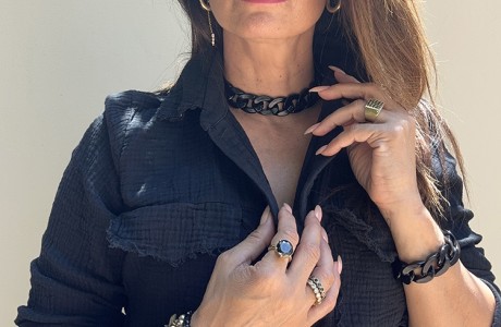 חדש! שרשרת גורמט אקריל בשחור מהממם