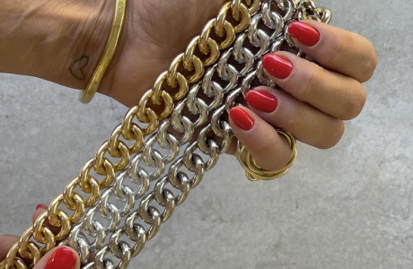 שרשרת גורמט מעוגל מושלללם כסף או זהב