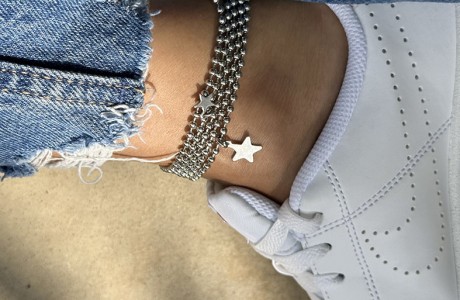 New! Wrapped anklet with your choice of bells, ovals, stars