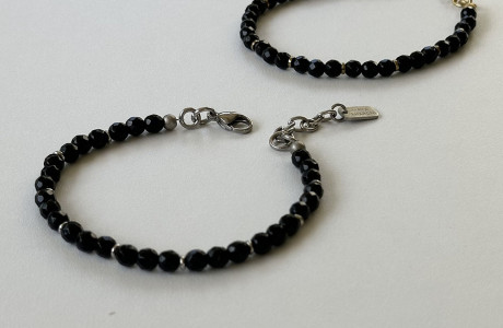 New! Ankle bracelet with onyx stones