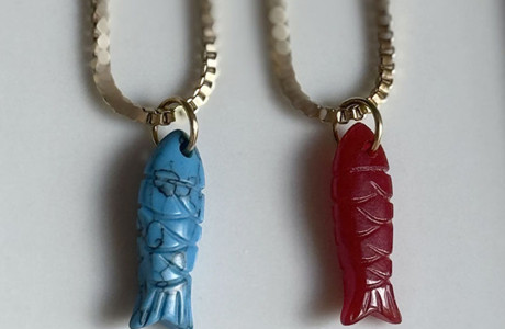 Hamsa necklace studded with zircons with a fine chain