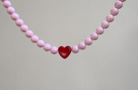 new! Shell necklace with perfect hematite beads