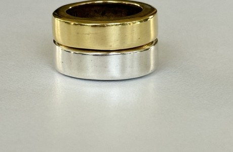 טבעת עגולות כסף 925 או פליז בציפוי זהב בעבודת יד