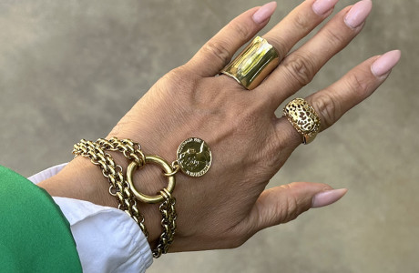 New! Stunning coin hoop wrapped bracelet