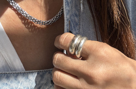 השרשרת המעוגלת הקלועה מבפנים