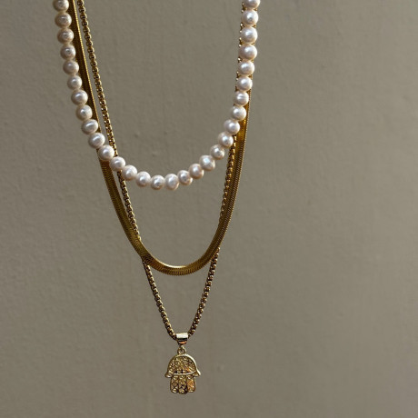 שרשרת פנינים נקייה 