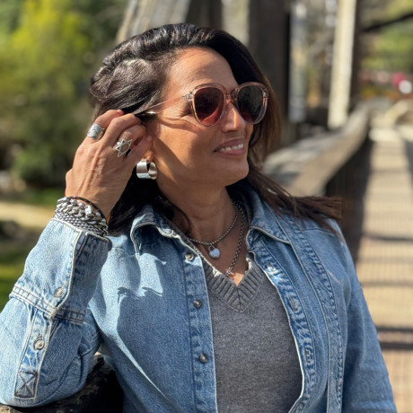 עגילי חישוק רחבים פתוחים בעבודת יד קוטר 4.5 ס"מ בכסף 925