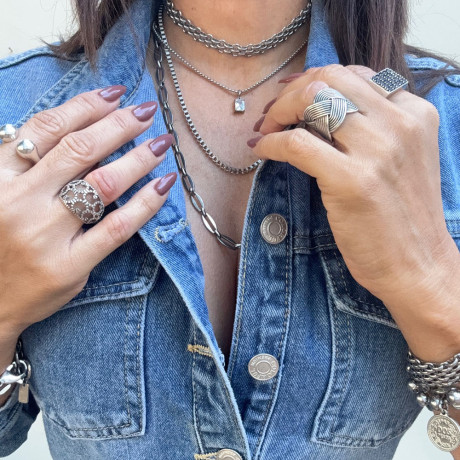 טבעת מרוקאית רחבה כסף 925