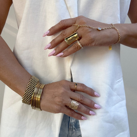 צמיד קולר 22 מ"מ ציפוי זהב מושלם