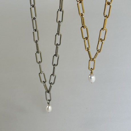 שרשרת אטבים מהממת עם פנינה או ללא פנינה, מאיה אהרוני שרשראות