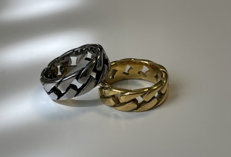 טבעת גורמט קלאסית, טבעת כסף , טבעת ציפוי זהב , טבעת לגבר , טבעת לאשה , מאיה אהרוני תכשיטים 
