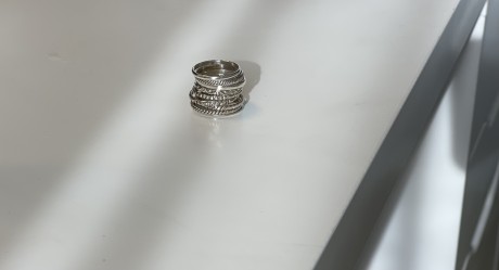 סט 9 טבעות דקות , טבעות עמידות במים , סט טבעות כסף 925 מאיה אהרוני תכשיטים